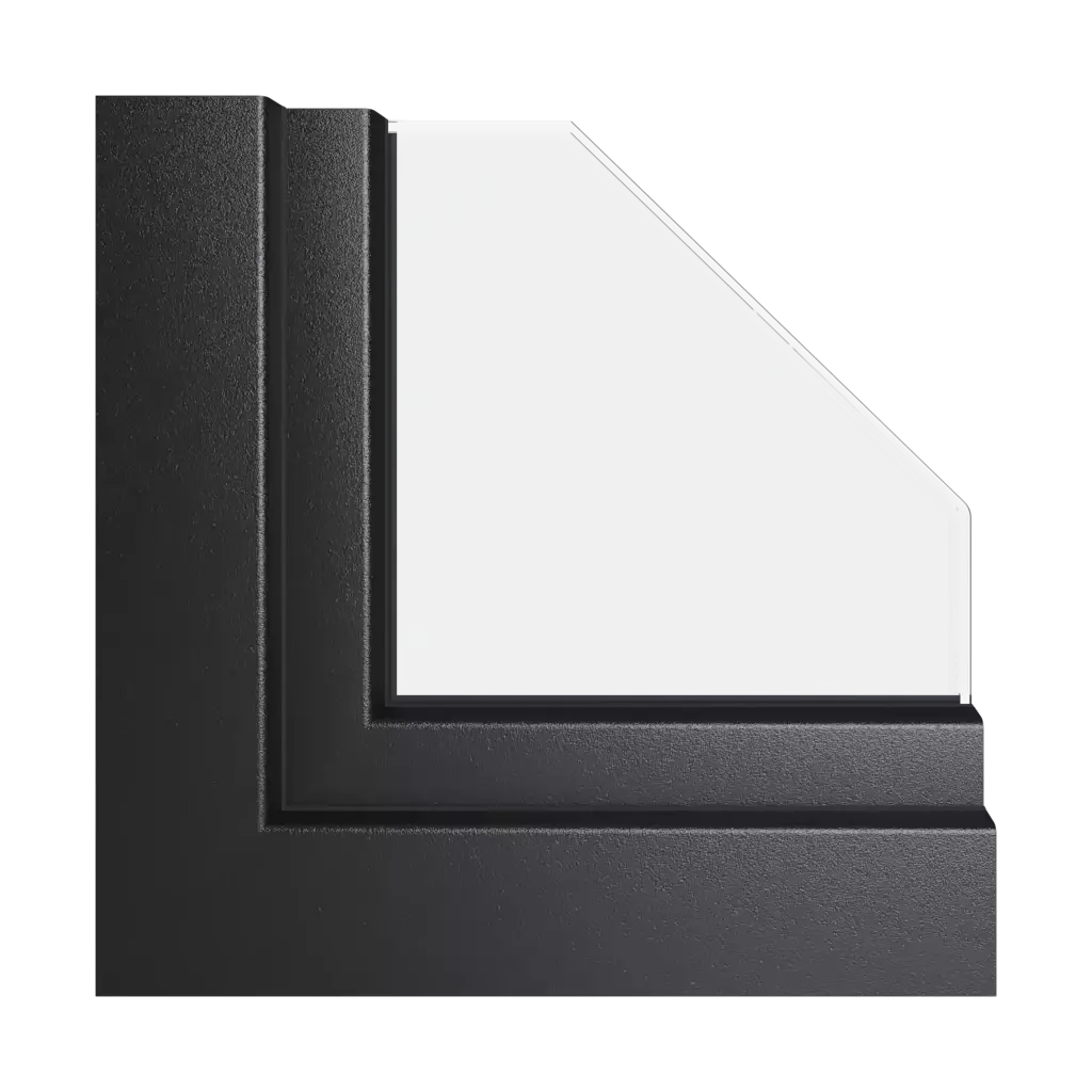 Black matte products vinyl-windows    