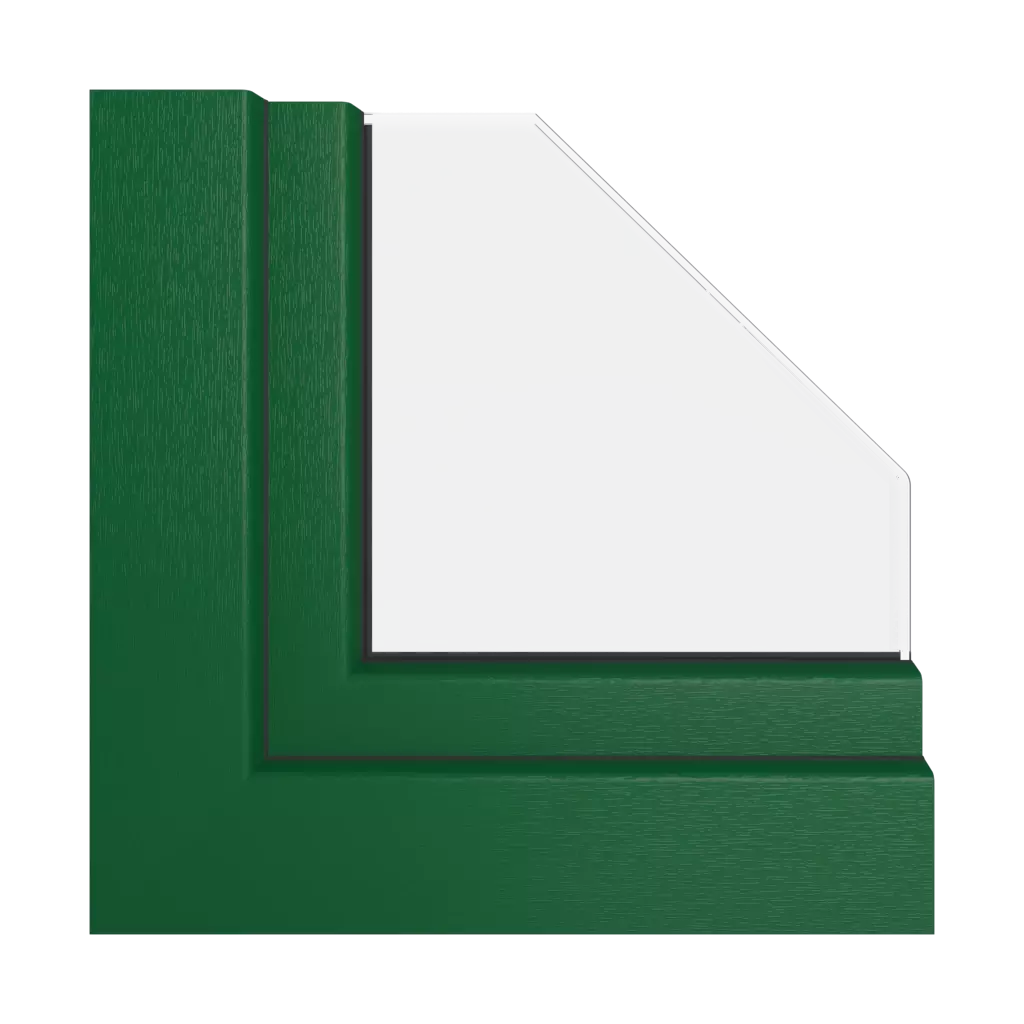 Moss green RAL 6005 windows window-profiles gealan s-8000
