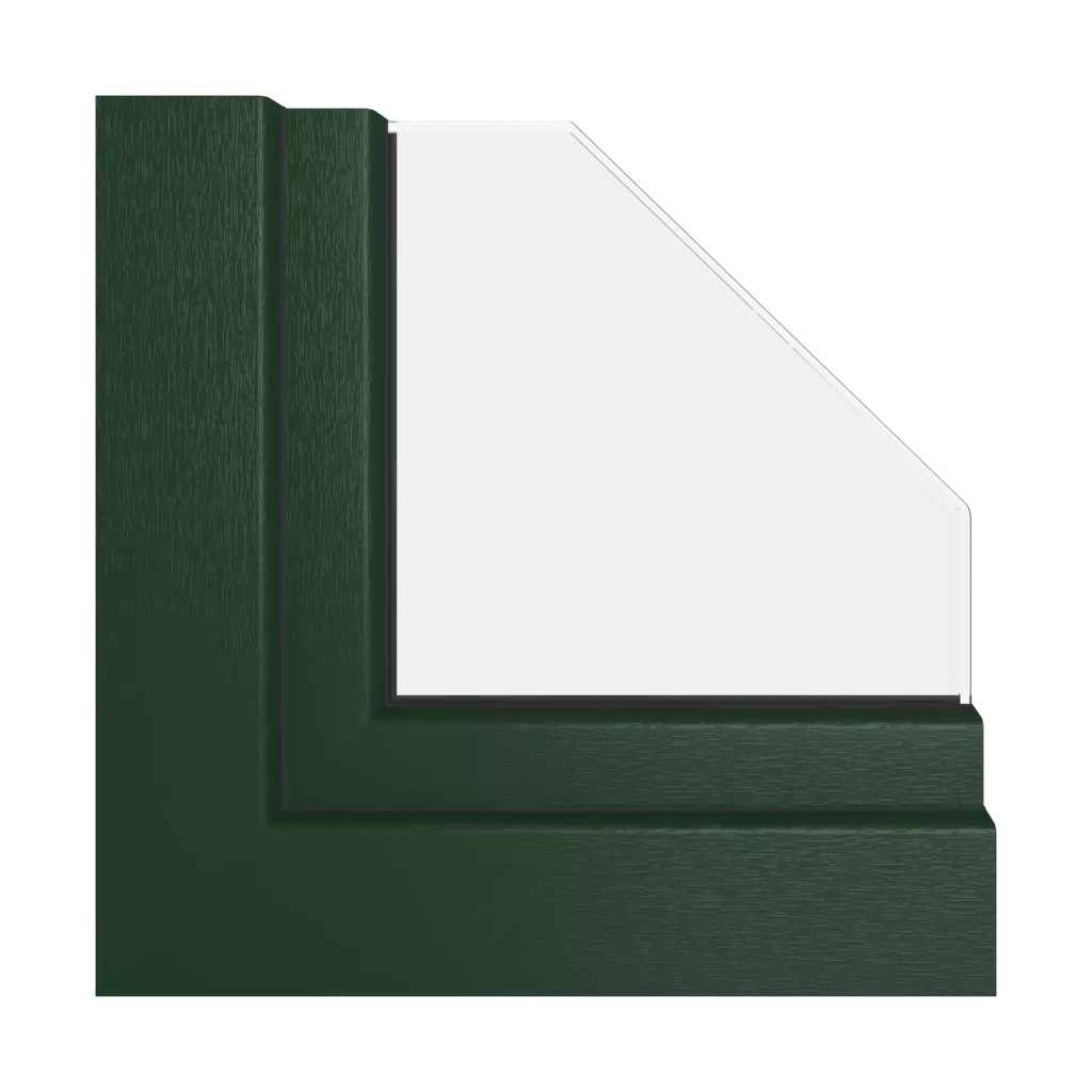 Green RAL 6009 windows window-profiles gealan s-8000