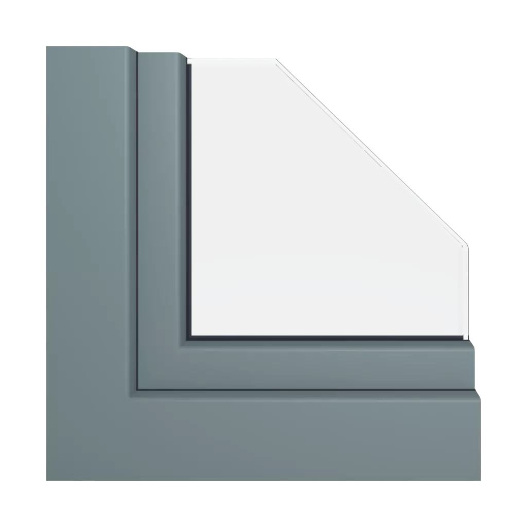 Basalt gray smooth RAL 7012 windows window-profiles gealan smoovio