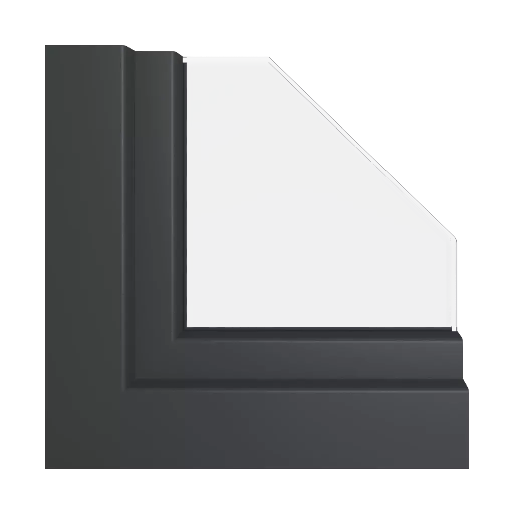 Black-gray smooth RAL 7021 windows window-colors gealan   