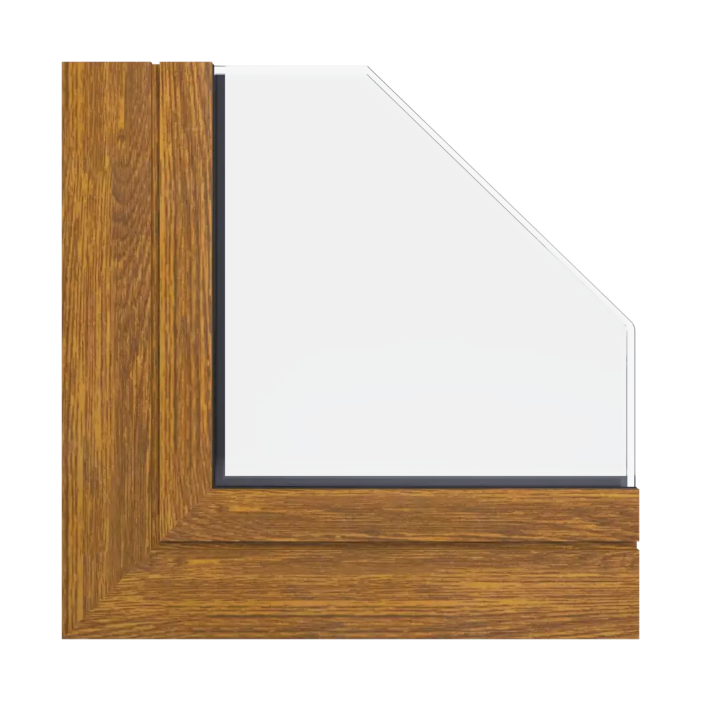 Classic golden oak wood effect ✨ windows window-types four-leaf vertical-asymmetric-division-30-70-with-a-movable-mullion 