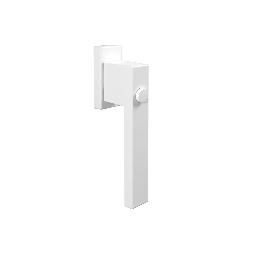 Door handle with button Dublin white windows window-colors  