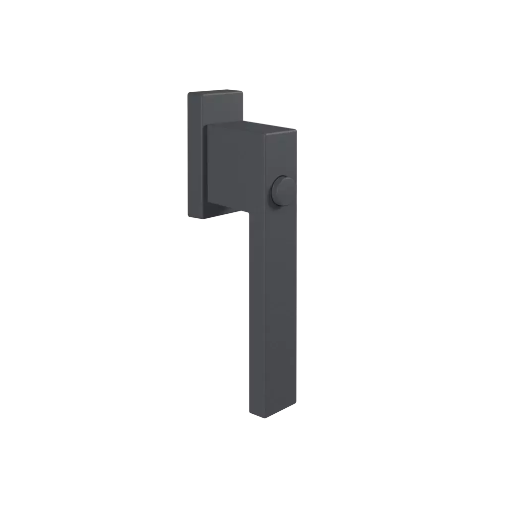 Handle with push button Dublin anthracite windows window-colors  