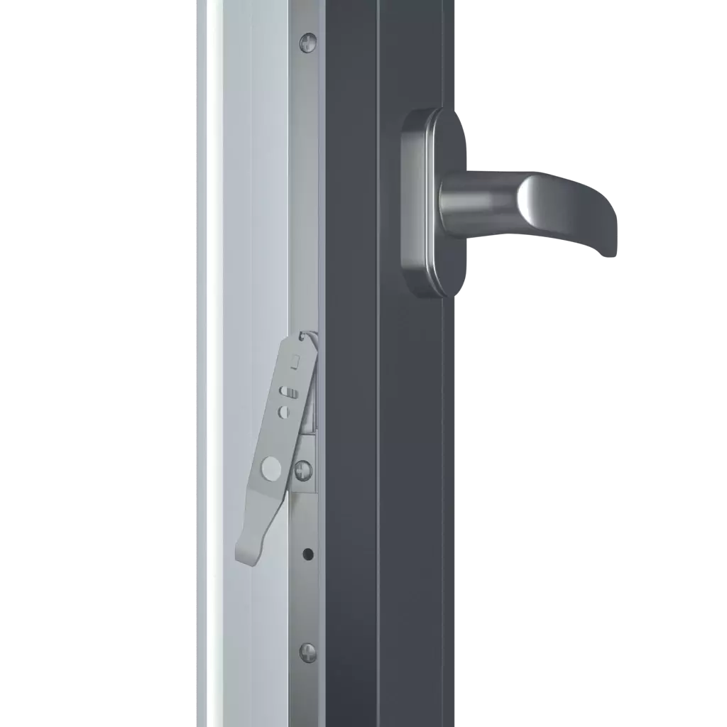 Blockade of incorrect position of the handle products aluminum-windows    