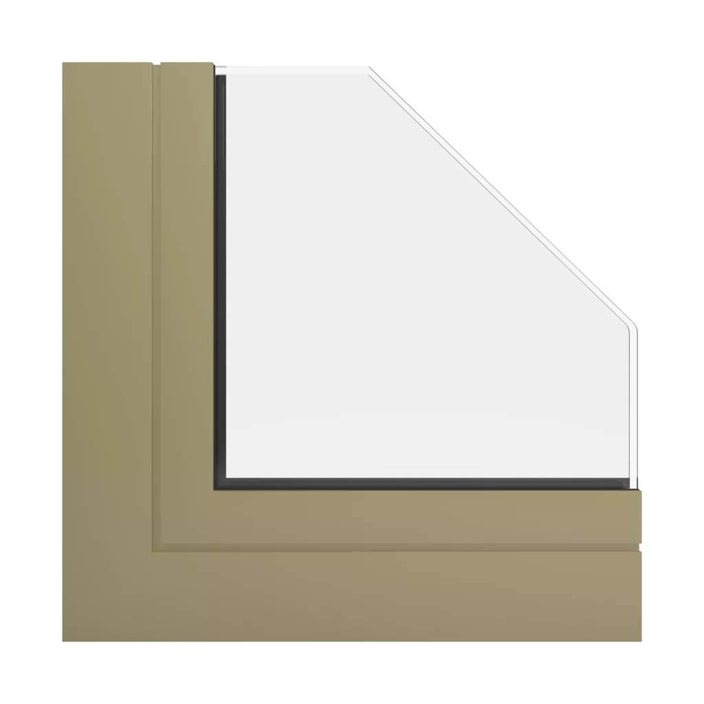 RAL 1020 Olive yellow windows window-profiles aliplast panorama