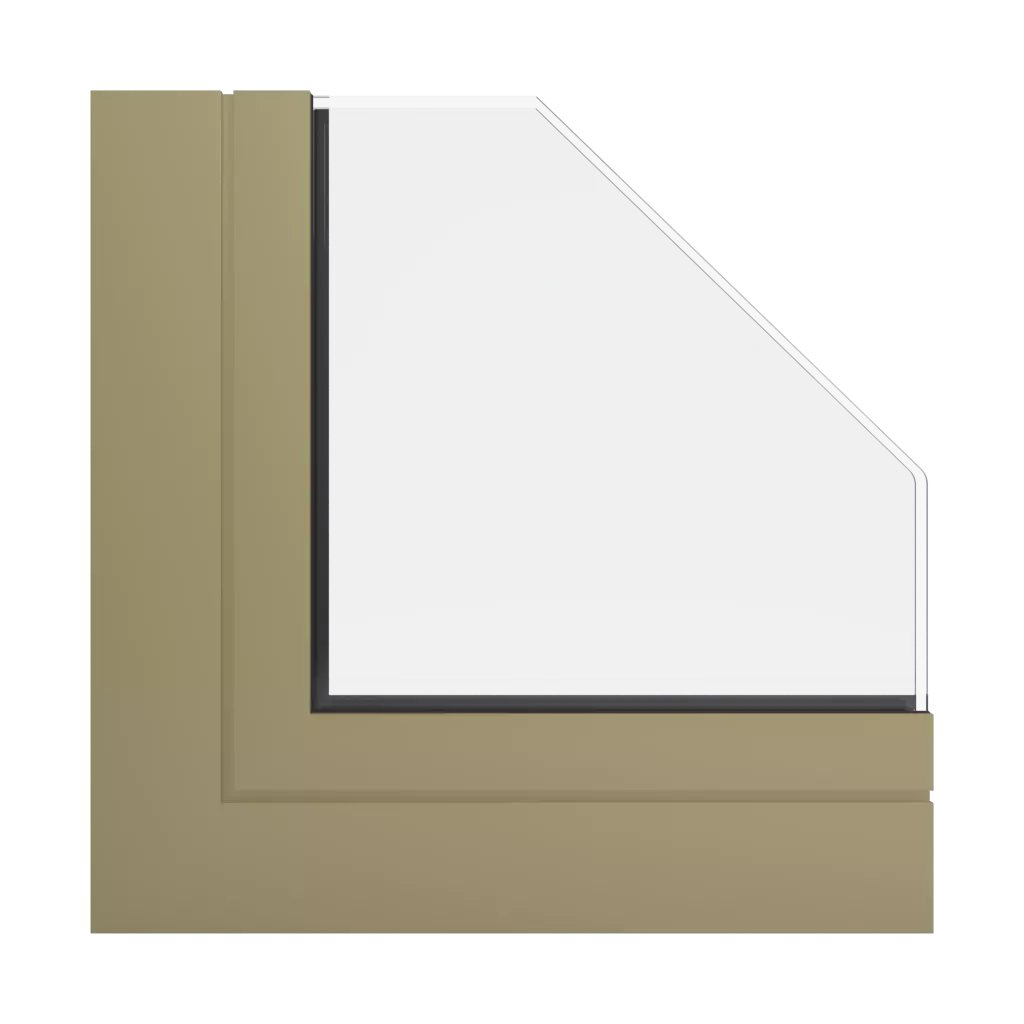 RAL 1020 Olive yellow windows window-profiles aliplast imperial-i-plus