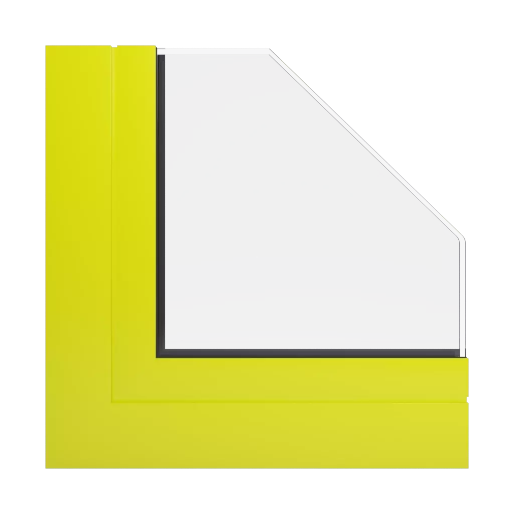 RAL 1026 Luminous yellow windows window-profiles aluprof mb-104-passive