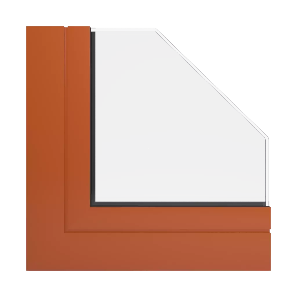RAL 2001 Red orange windows window-profiles aluprof mb-77-hs