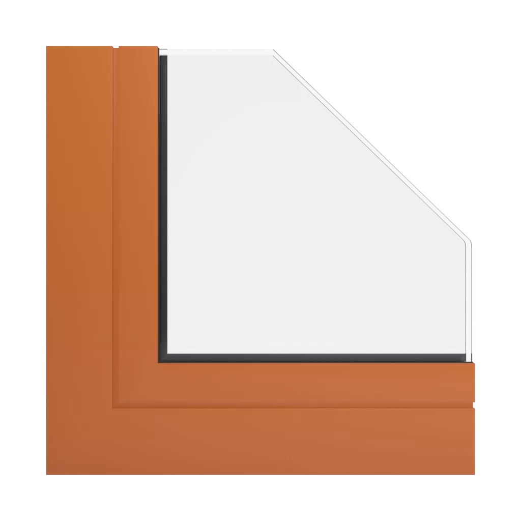 RAL 2010 Signal orange windows window-profiles aluprof mb-77-hs