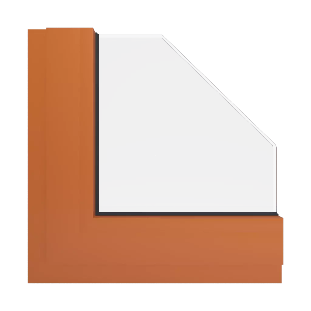 RAL 2010 Signal orange windows window-colors aluminum-ral ral-2010-signal-orange interior