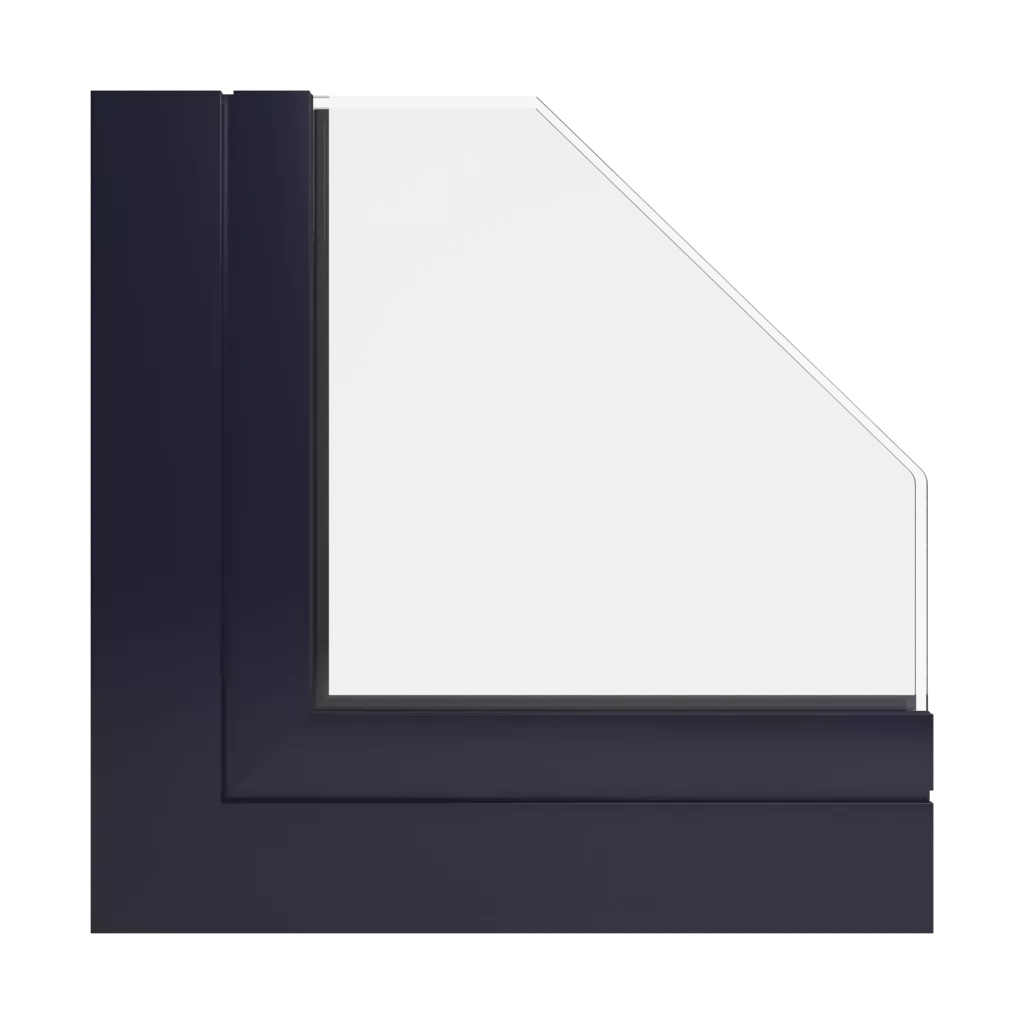 RAL 5004 Black blue windows window-profiles aliplast imperial-i-plus