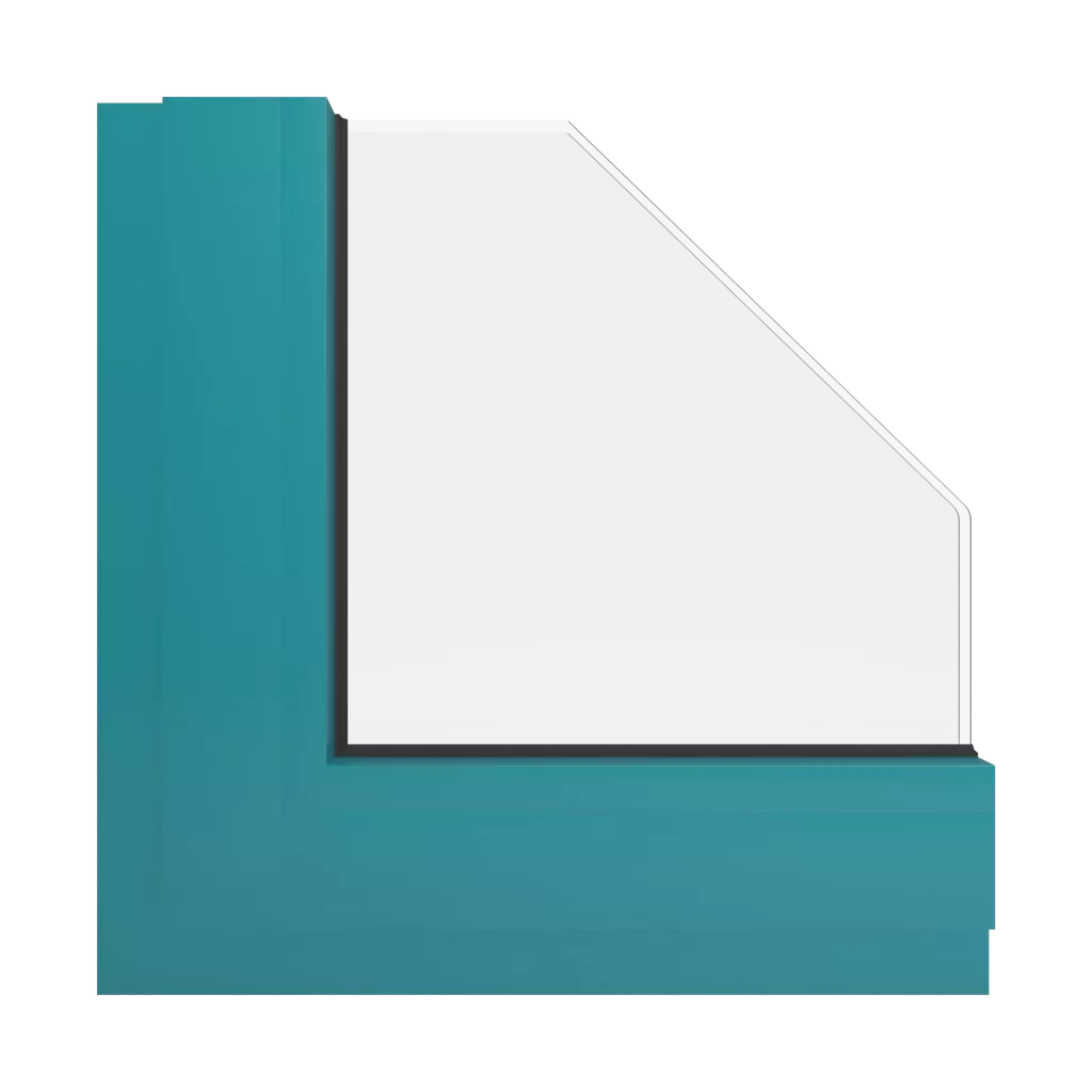 RAL 5018 Turquoise blue windows window-colors aluminum-ral ral-5018-turquoise-blue interior