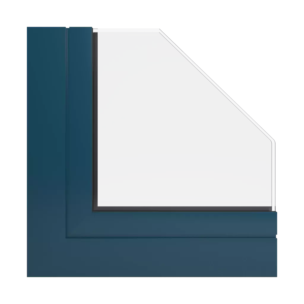 RAL 5020 Ocean blue windows window-profiles aliplast mc-glass