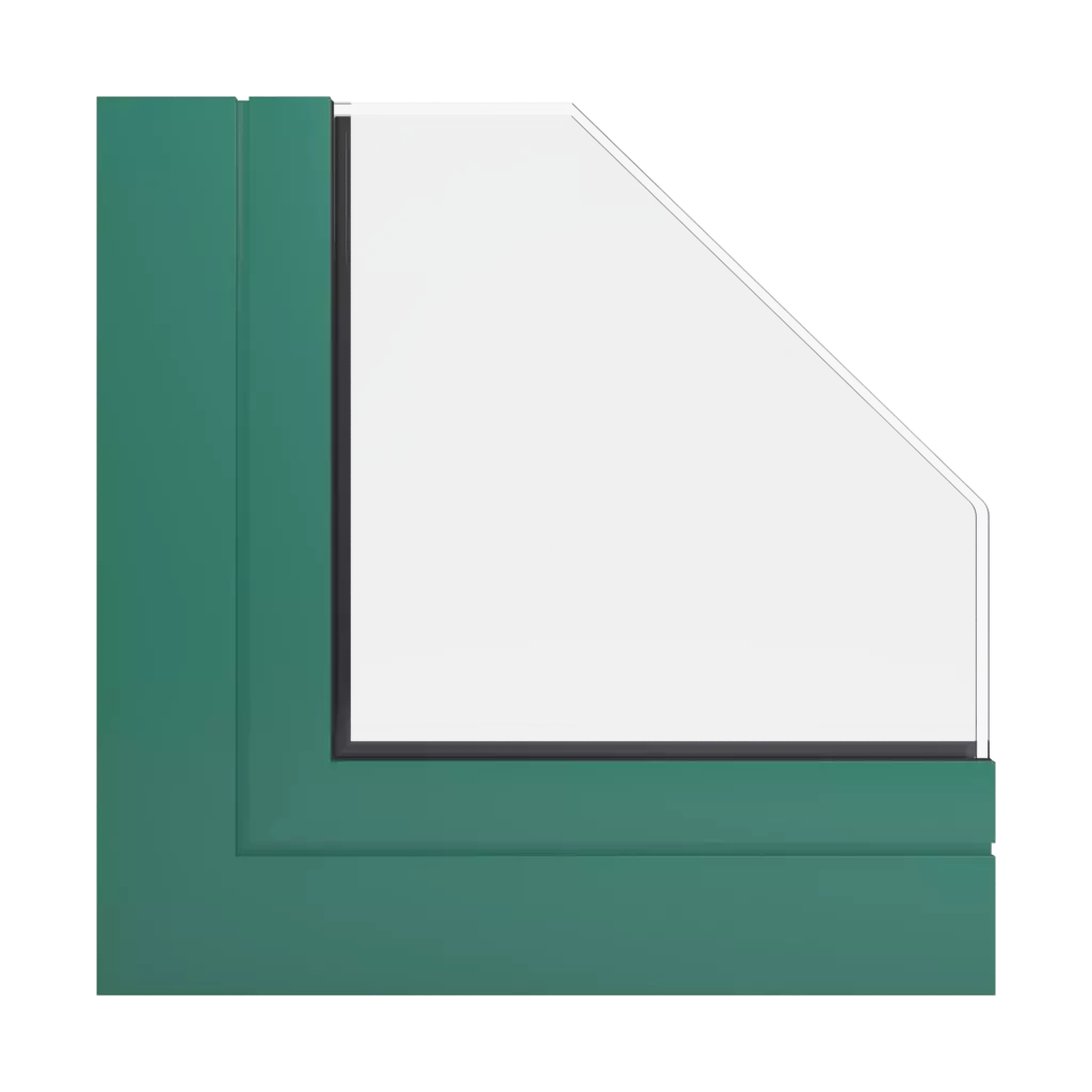 RAL 6000 Patina green windows window-profiles aliplast imperial-i-plus