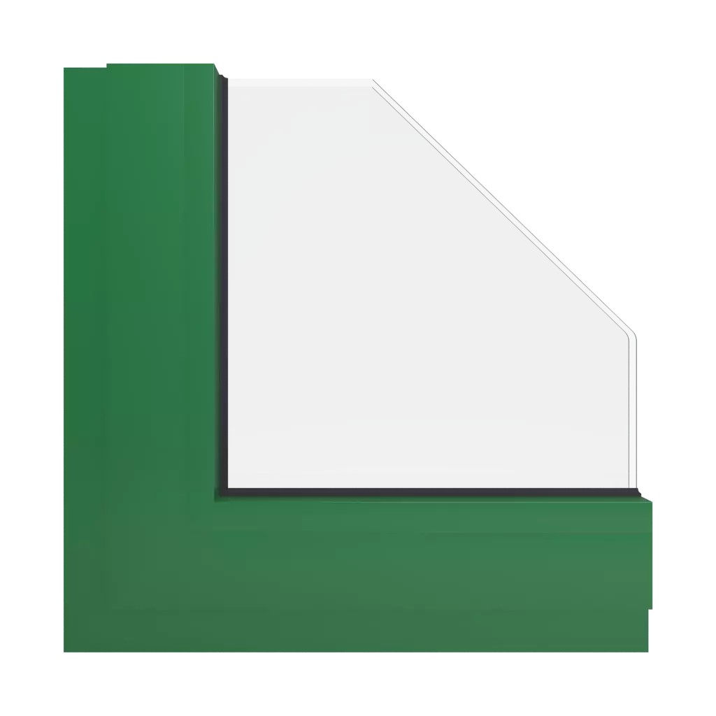 RAL 6001 Emerald green windows window-colors aluminum-ral ral-6001-emerald-green interior