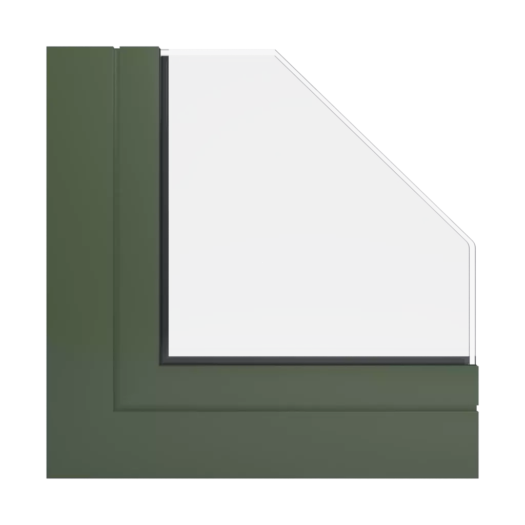RAL 6003 Olive green windows window-profiles aluprof mb-77-hs