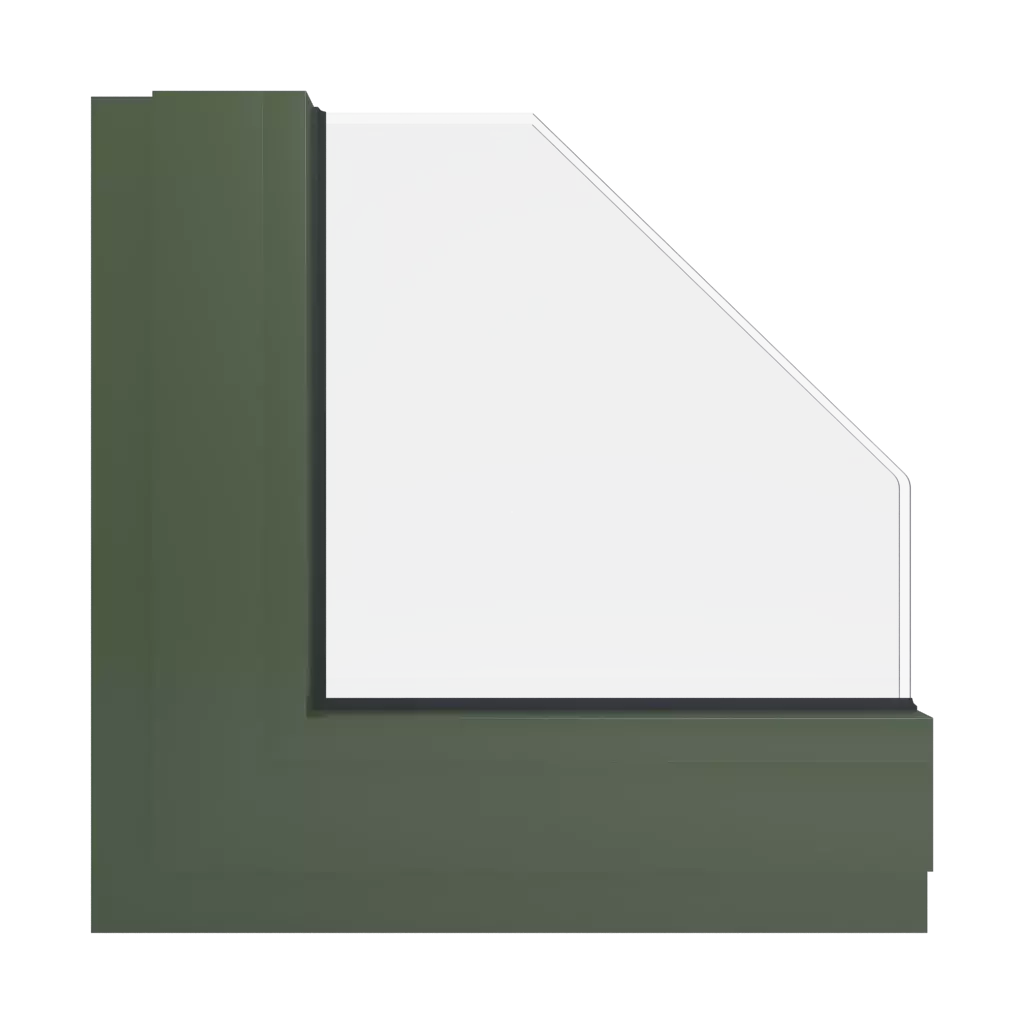 RAL 6003 Olive green windows window-colors aluminum-ral ral-6003-olive-green interior