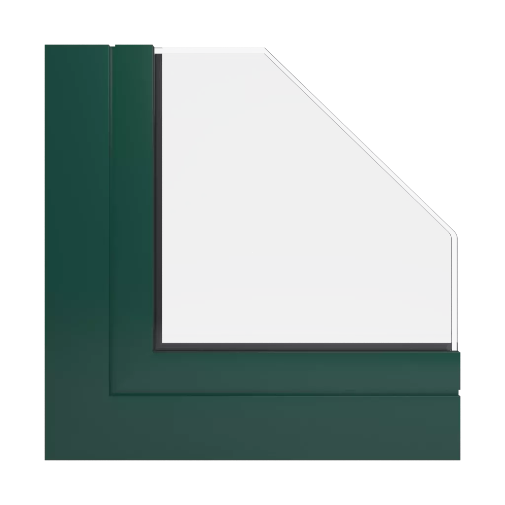 RAL 6005 Moss green windows window-profiles aluprof mb-77-hs
