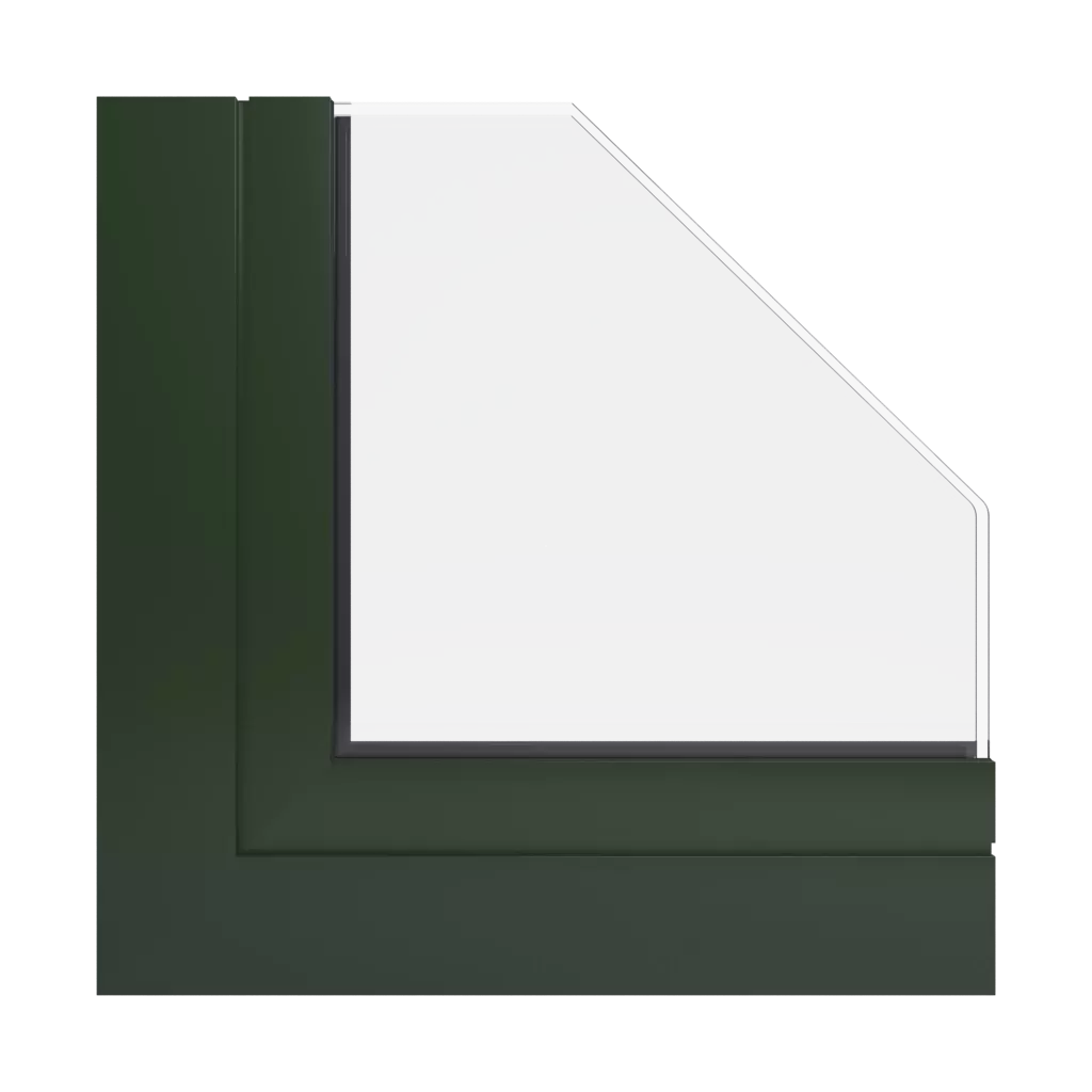 RAL 6007 Bottle green windows window-profiles aluprof mb-104-passive