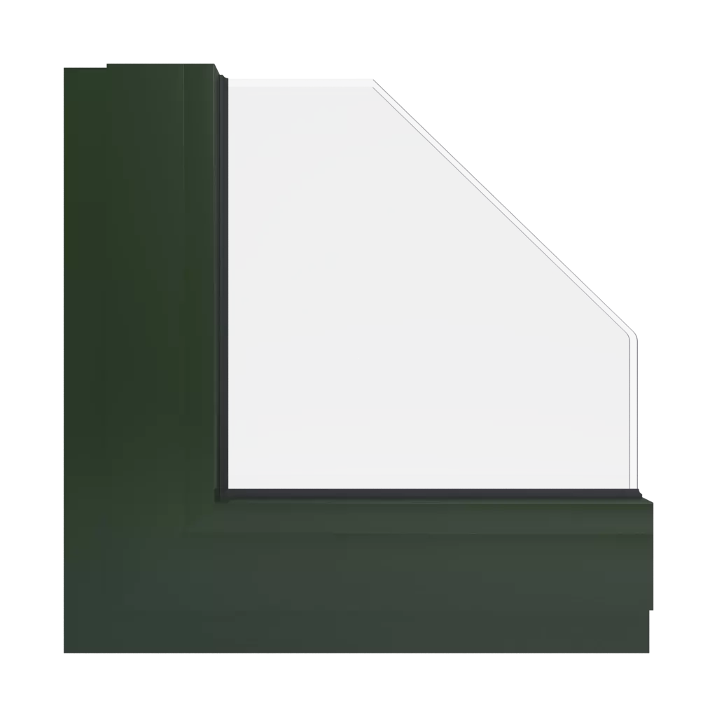 RAL 6007 Bottle green windows window-colors aluminum-ral ral-6007-bottle-green interior