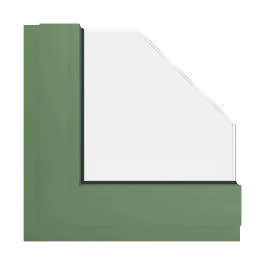 RAL 6011 Reseda green windows window-colors aluminum-ral ral-6011-reseda-green-2 interior