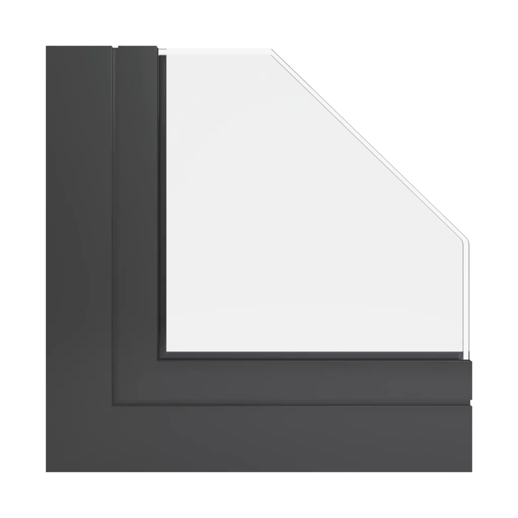 RAL 6015 Black olive windows window-profiles aliplast panorama