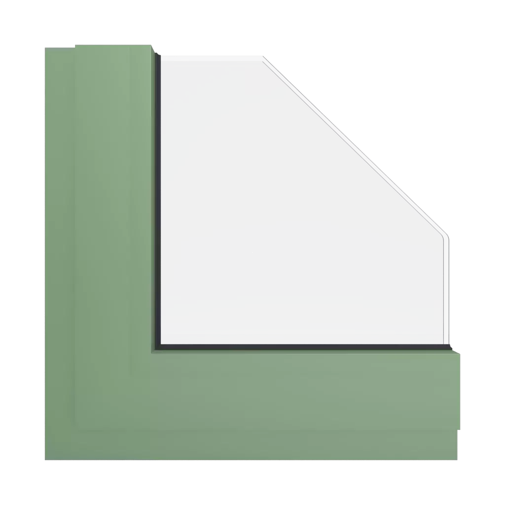 RAL 6021 Pale green windows window-colors aluminum-ral ral-6021-pale-green interior
