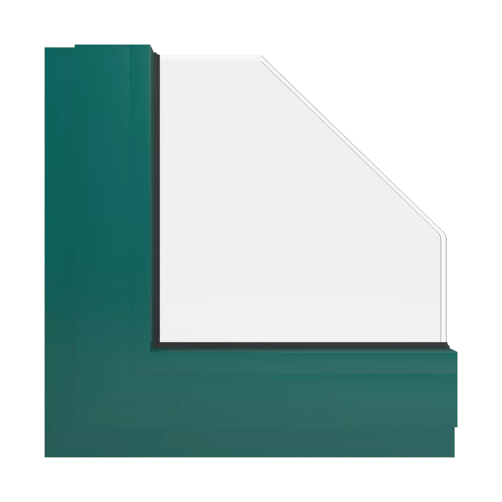 RAL 6026 opal green windows window-colors aluminum-ral ral-6026-opal-green interior