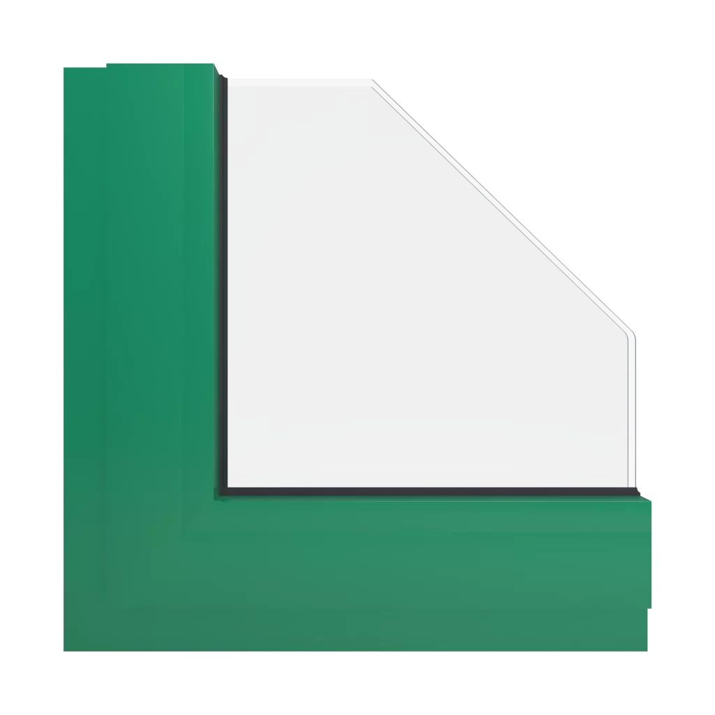 RAL 6032 Signal green windows window-colors aluminum-ral ral-6032-signal-green interior