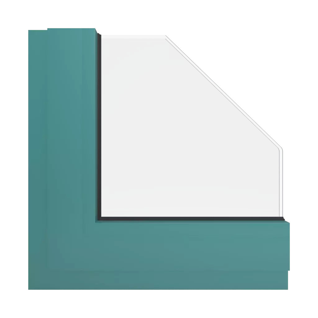 RAL 6033 Mint turquoise windows window-colors aluminum-ral ral-6033-mint-turquoise interior