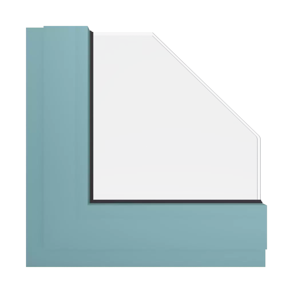 RAL 6034 Pastel turquoise windows window-colors aluminum-ral ral-6034-pastel-turquoise interior