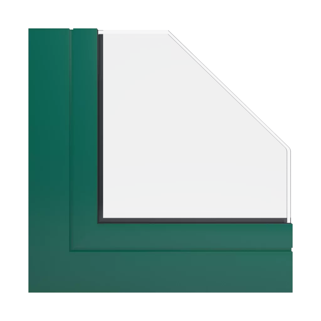 RAL 6036 Pearl opal green windows window-profiles aliplast panorama