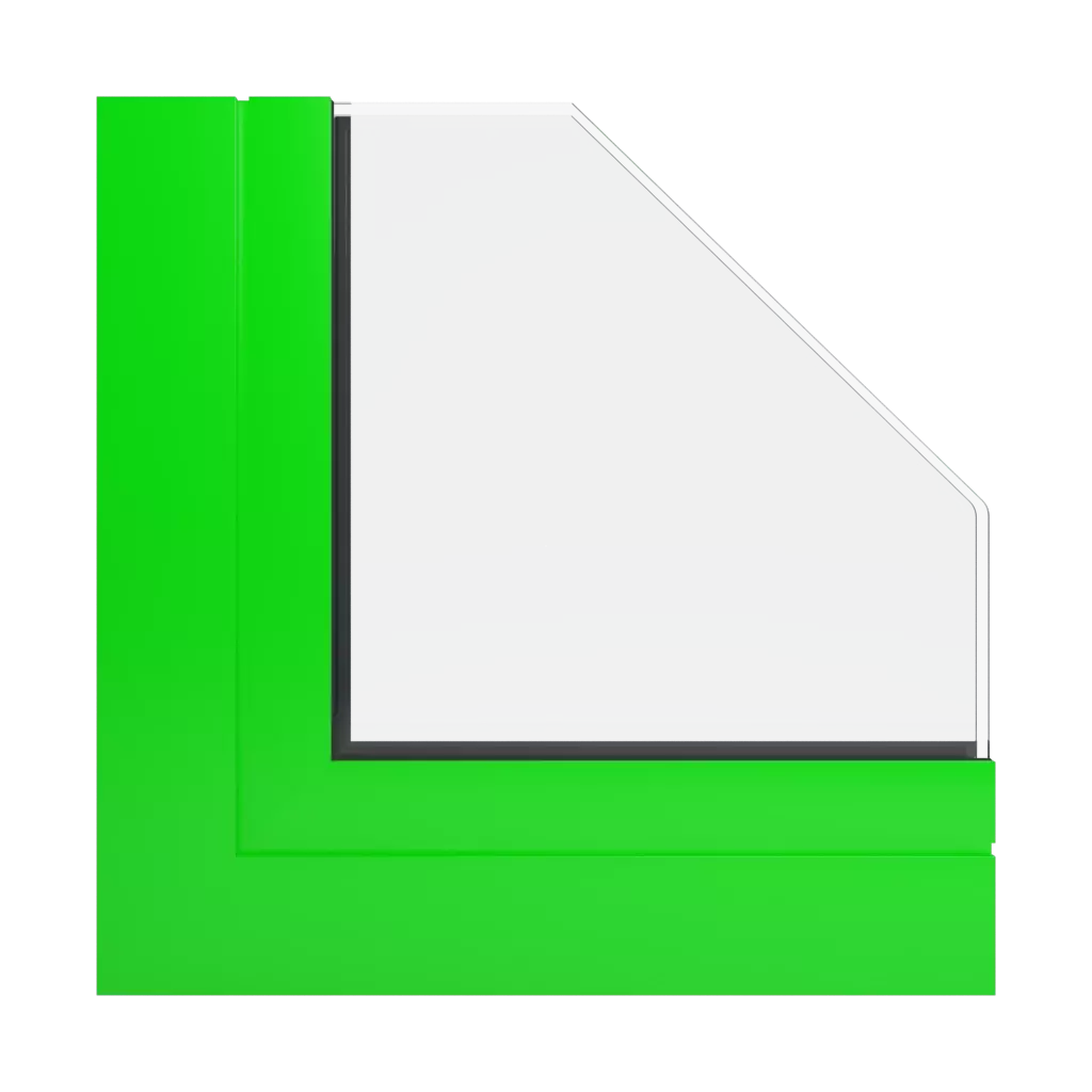 RAL 6038 Luminous green windows window-profiles aliplast imperial-i-plus