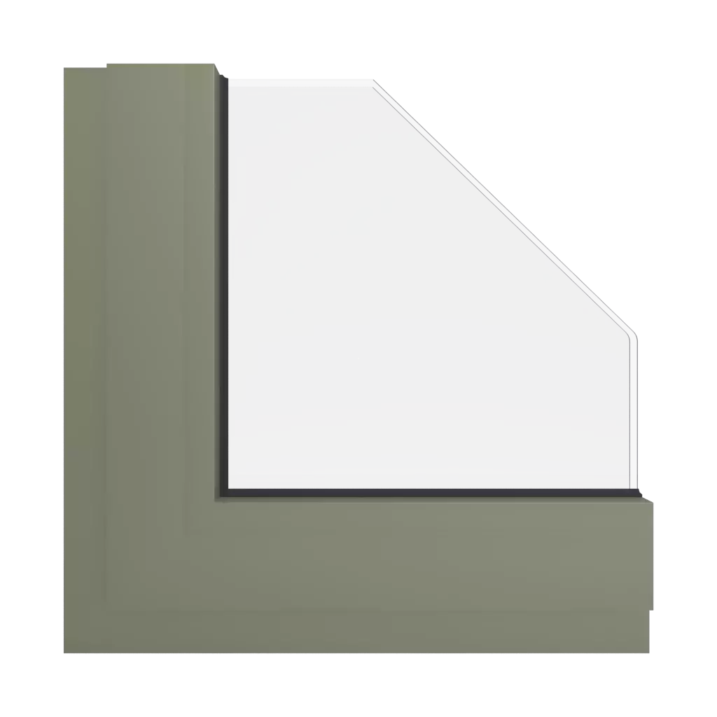RAL 7002 Olive grey windows window-colors aluminum-ral ral-7001-silver-grey interior