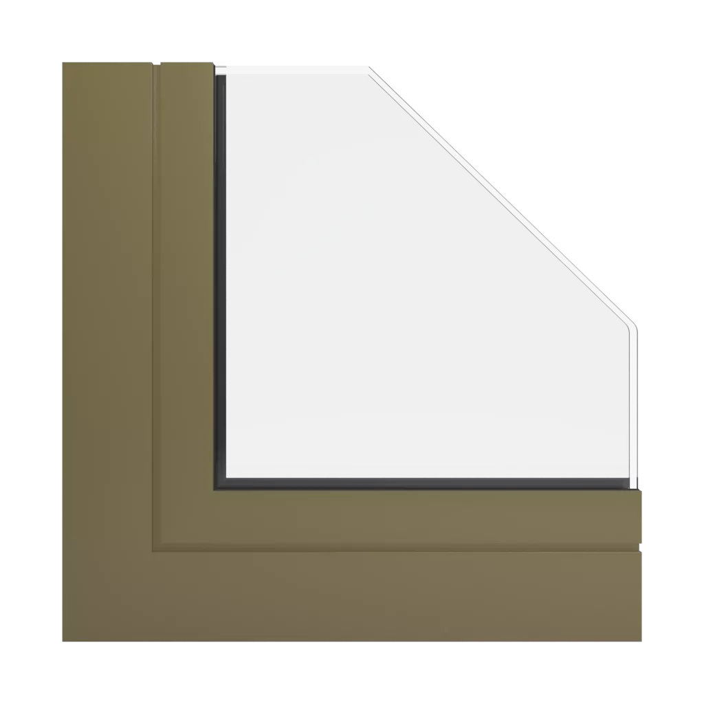 RAL 7008 Khaki grey products folding-windows    