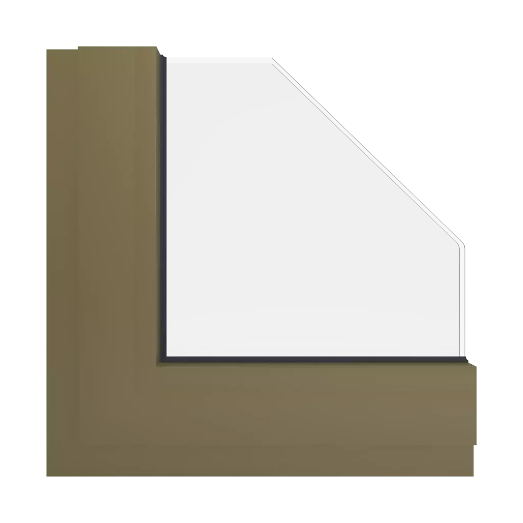 RAL 7008 Khaki grey windows window-colors aluminum-ral ral-7008-khaki-grey interior