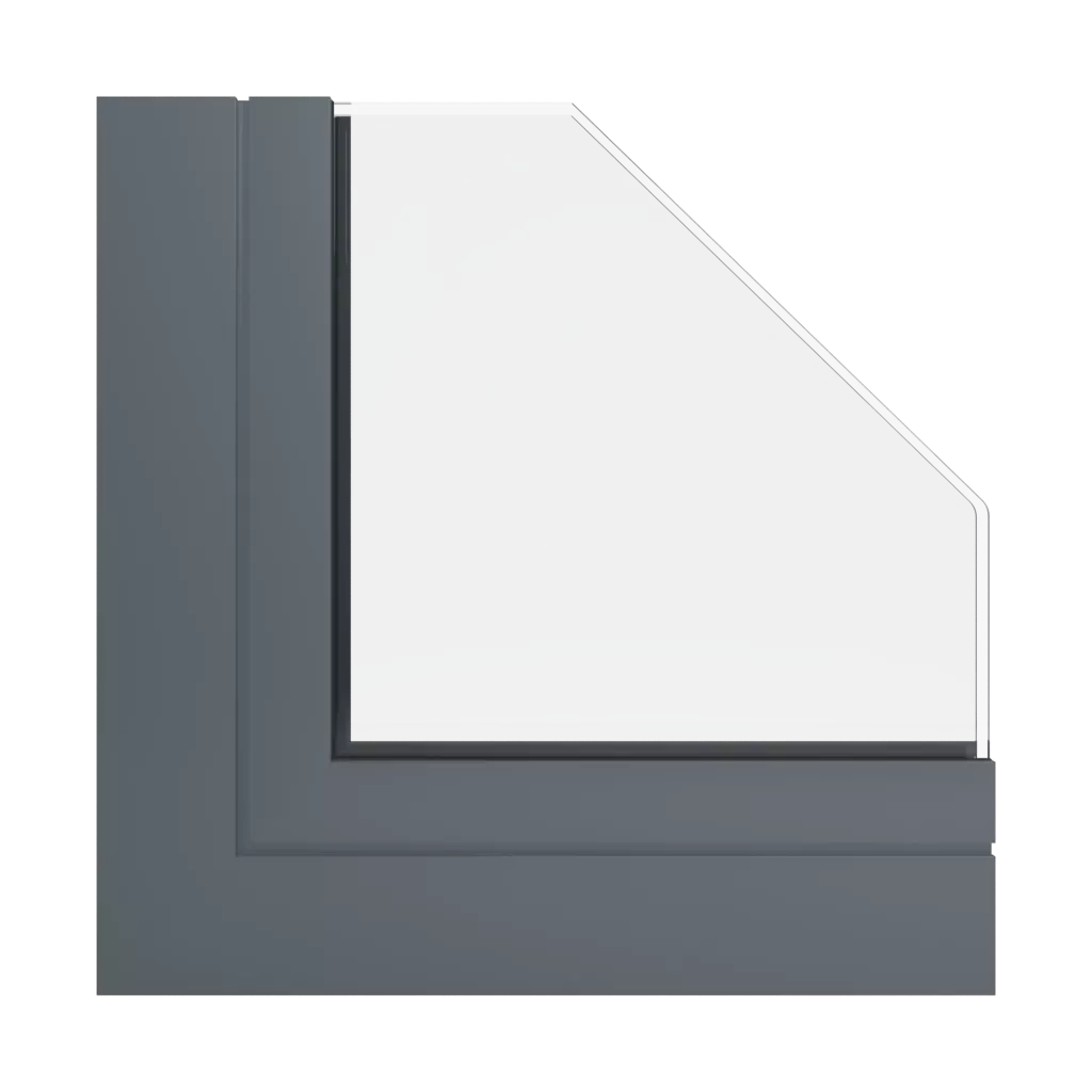 RAL 7012 Basalt grey windows window-profiles aluprof mb-skyline