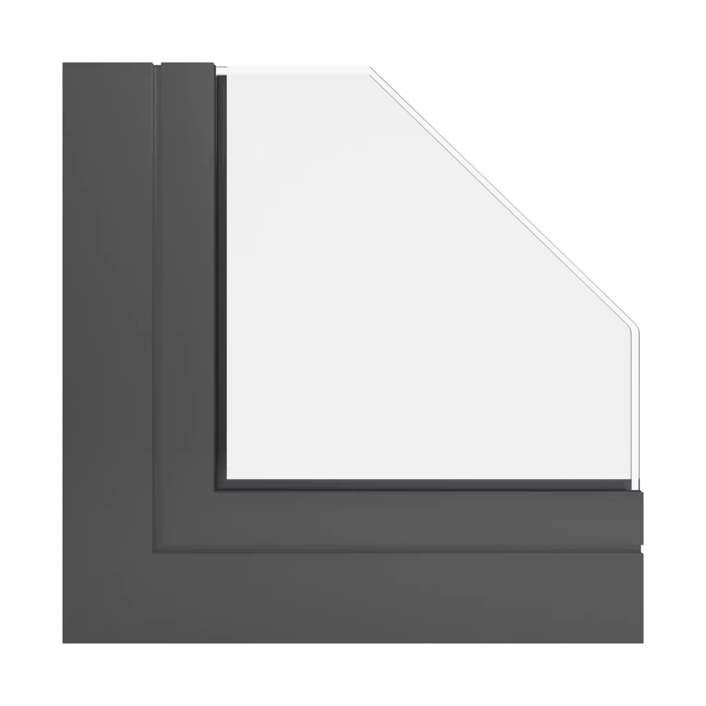 RAL 7022 Umbra grey windows window-profiles aliplast panorama