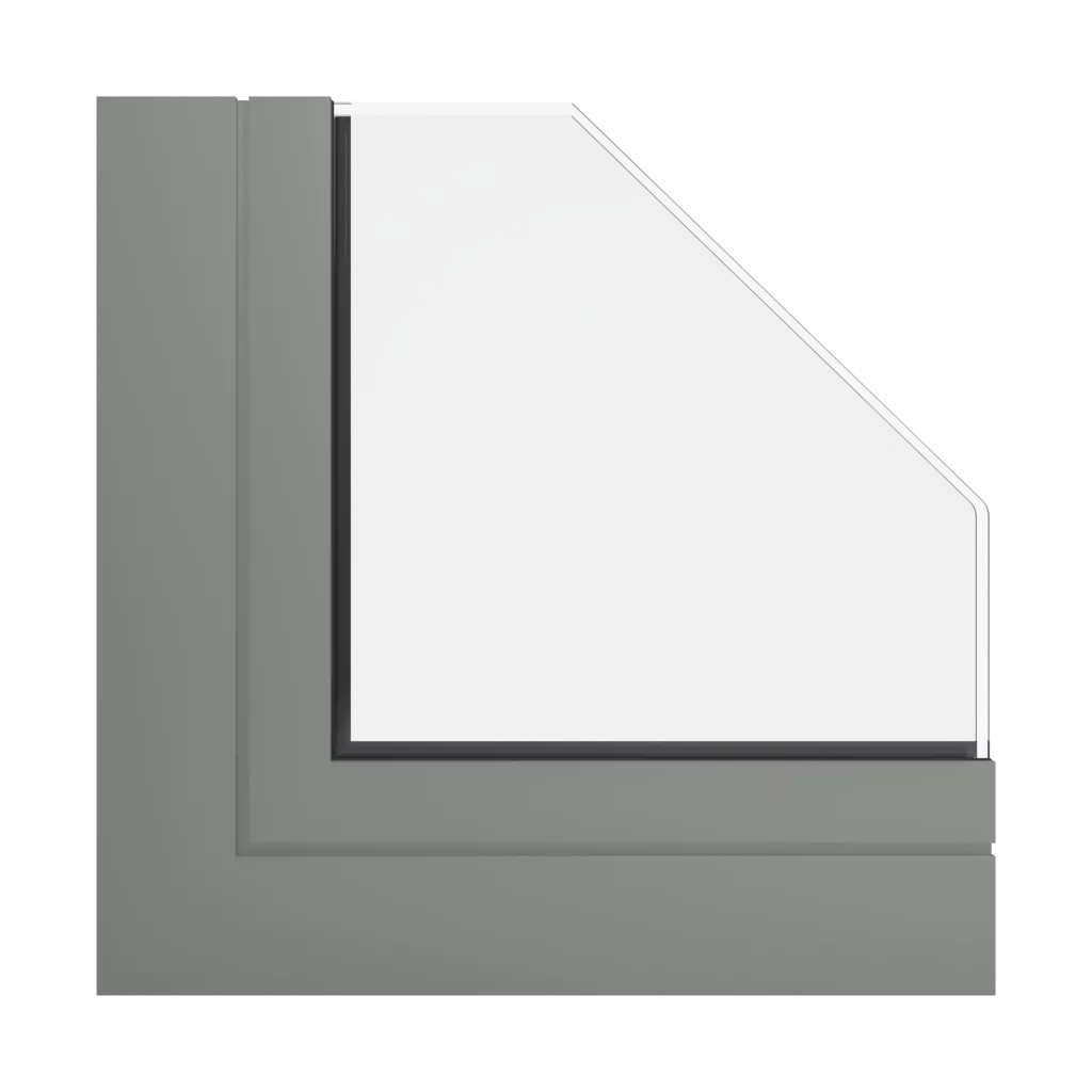 RAL 7023 Concrete grey windows window-profiles ponzio pe68-hi