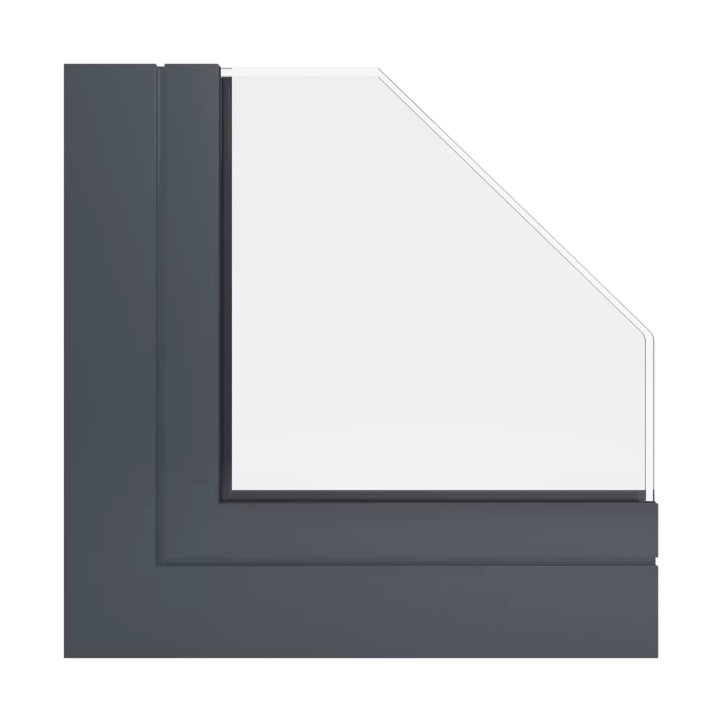 RAL 7024 Graphite grey windows window-profiles aluprof mb-77-hs