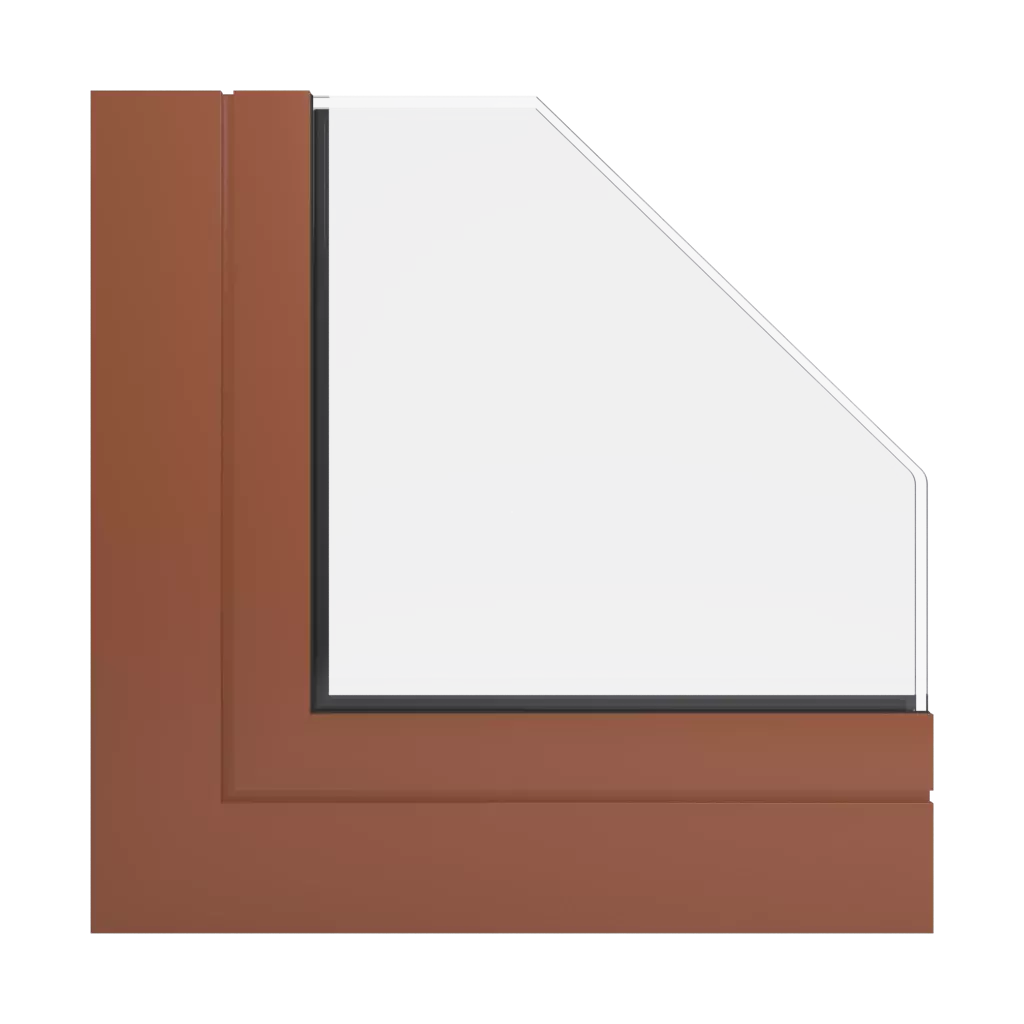 RAL 8004 Copper brown windows window-profiles aliplast panorama