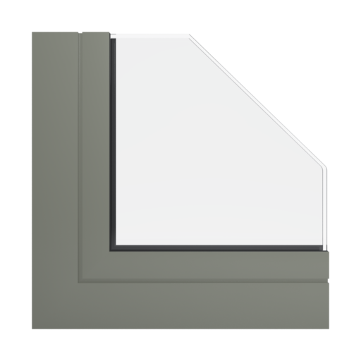 RAL 7003 Moss grey windows window-profiles aliplast panorama