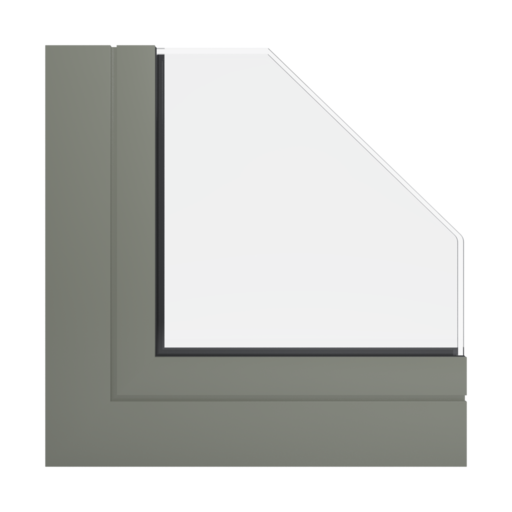 RAL 7003 Moss grey windows window-profiles ponzio pe68-hi