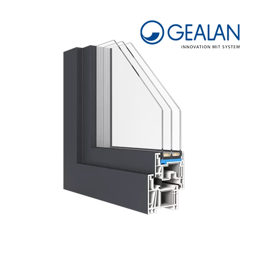 Gealan windows window-colors gealan black-gray-smooth-ral-7021